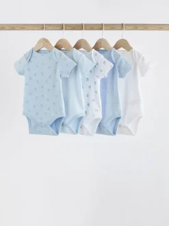 Blauw - Beer Baby Bodysuits met korte mouwen