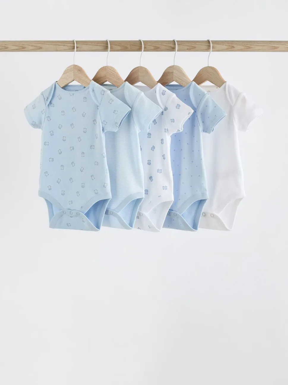 Blauw - Beer Baby Bodysuits met korte mouwen