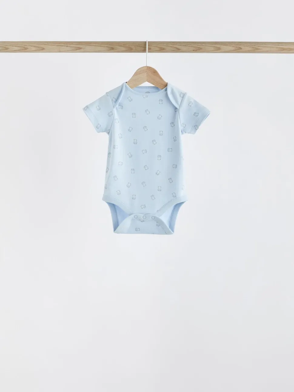 Blauw - Beer Baby Bodysuits met korte mouwen