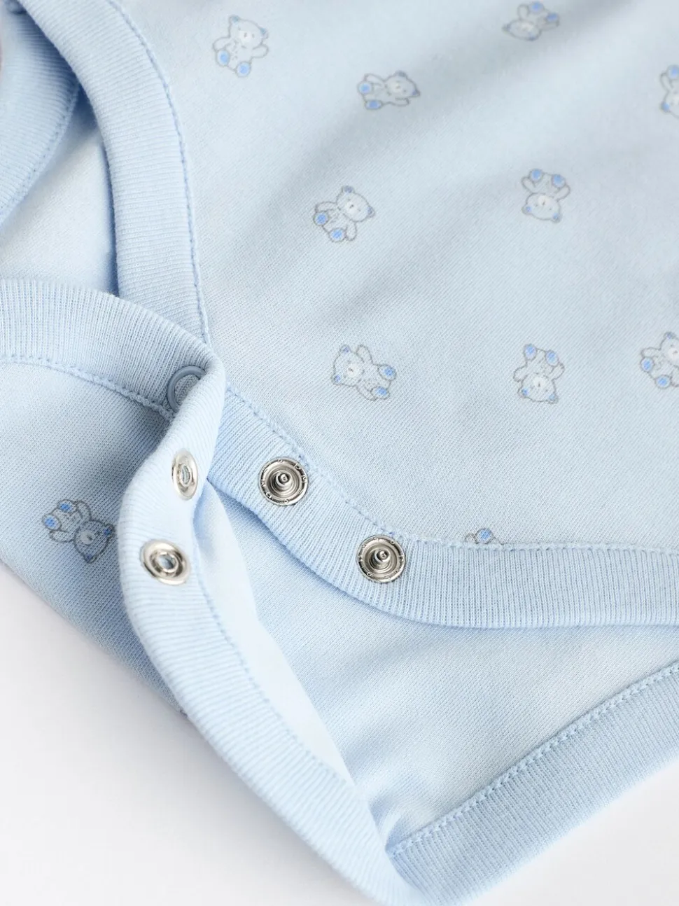 Blauw - Beer Baby Bodysuits met korte mouwen