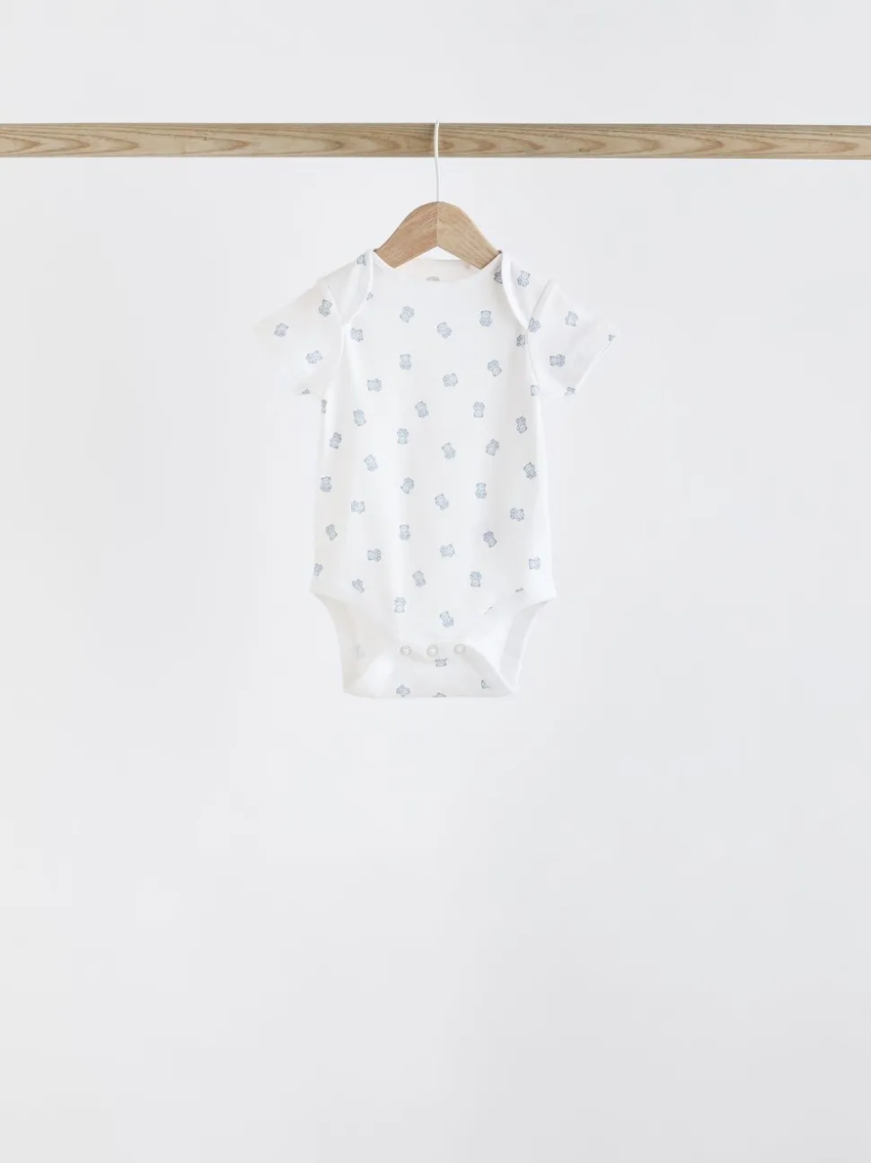 Blauw - Beer Baby Bodysuits met korte mouwen