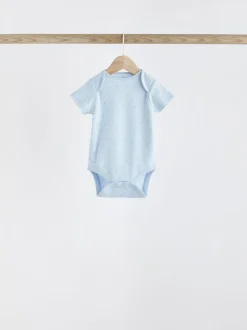 Blauw - Beer Baby Bodysuits met korte mouwen