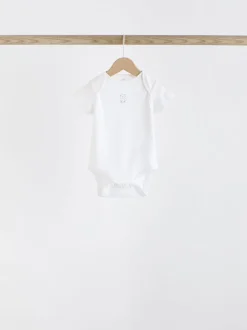 Blauw - Beer Baby Bodysuits met korte mouwen