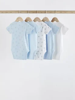 Blauw - Beer Baby Bodysuits met korte mouwen