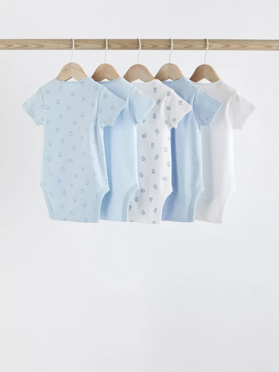 Blauw - Beer Baby Bodysuits met korte mouwen