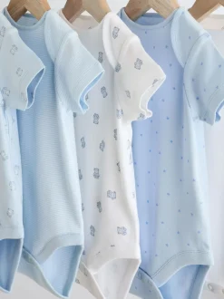 Blauw - Beer Baby Bodysuits met korte mouwen