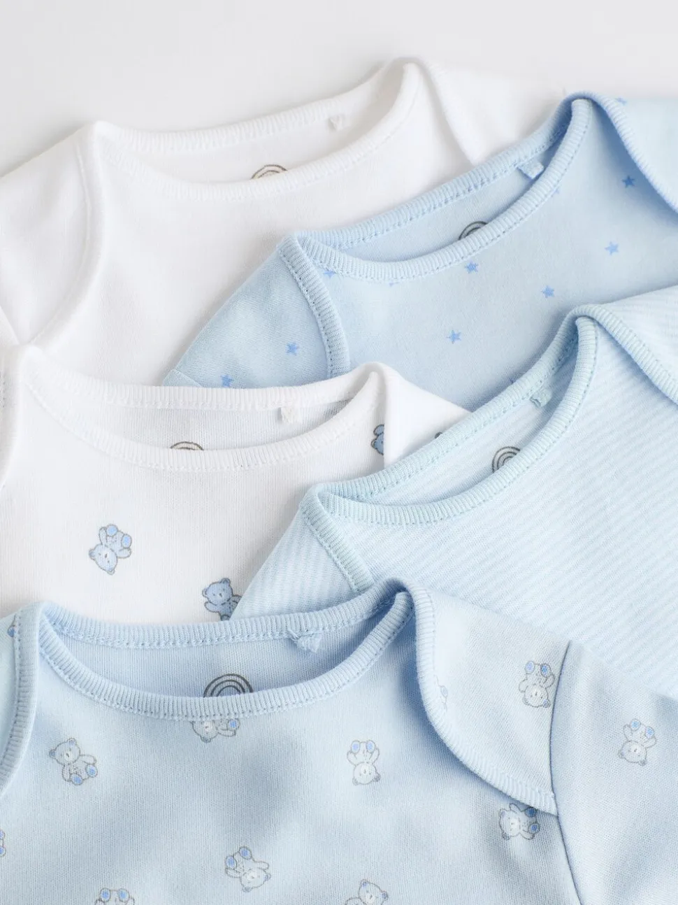 Blauw - Beer Baby Bodysuits met korte mouwen