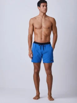 Blauw - BOSS Starfish sneldrogende zwembroek