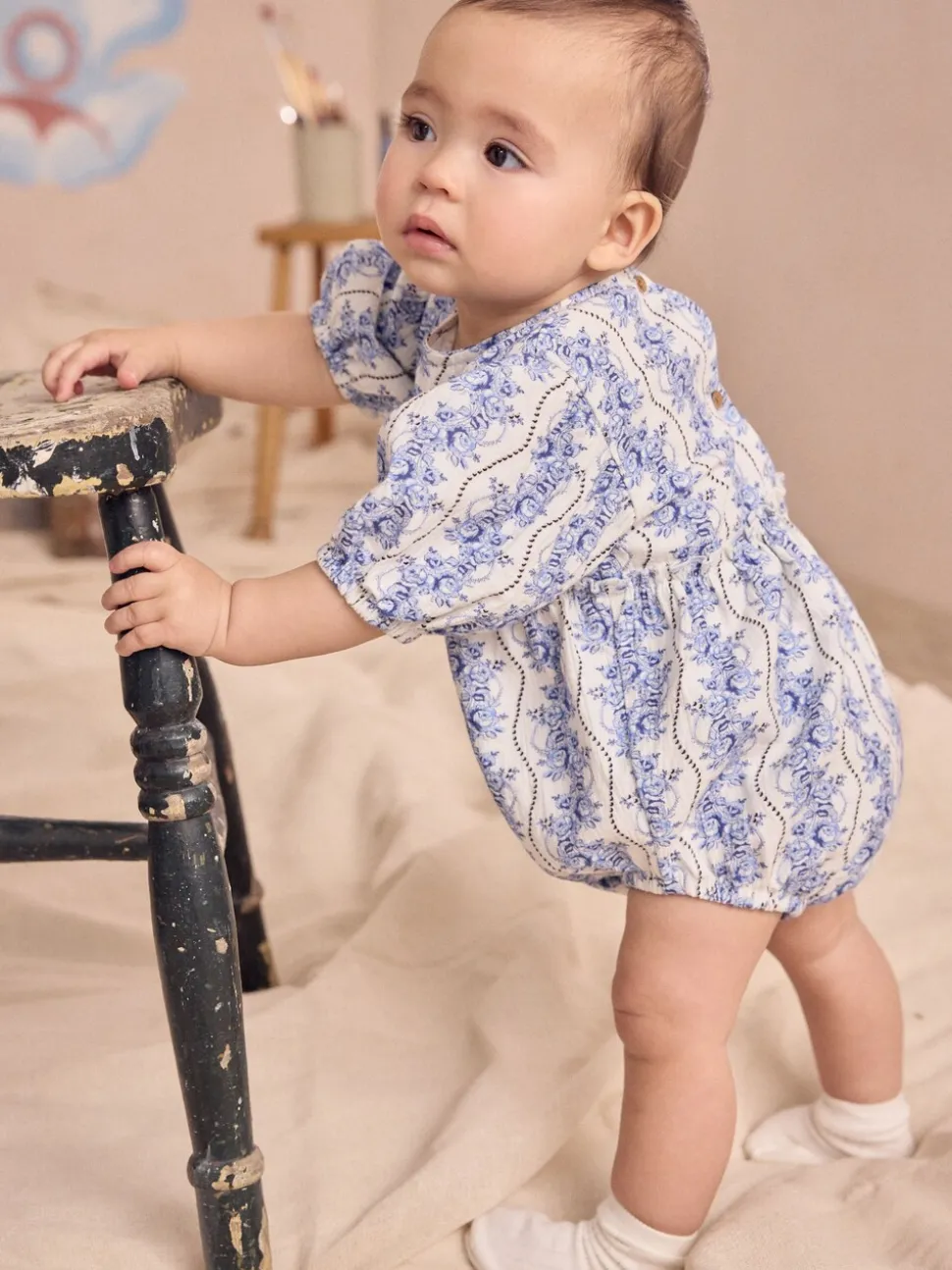 Blauw - Cath Kidston Baby Rompertje