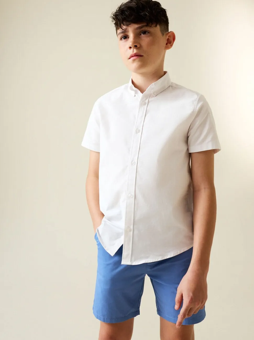 Blauw - Chinoshort (3-16 jr)