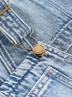 Blauw - Denim overgooier (3-16 jr)