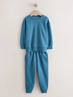 Blauw - Enkele behaaglijke fleece pyjama (3 - 16 jr)