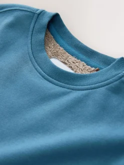 Blauw - Enkele behaaglijke fleece pyjama (3 - 16 jr)