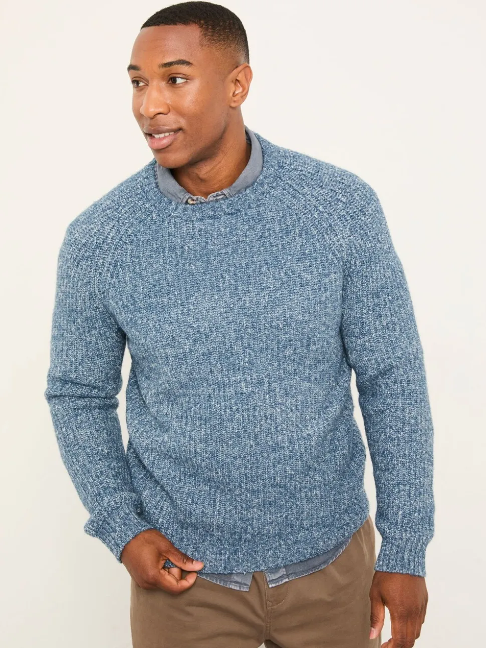 Blauw - FatFace Knitted Crew Neck Jumper