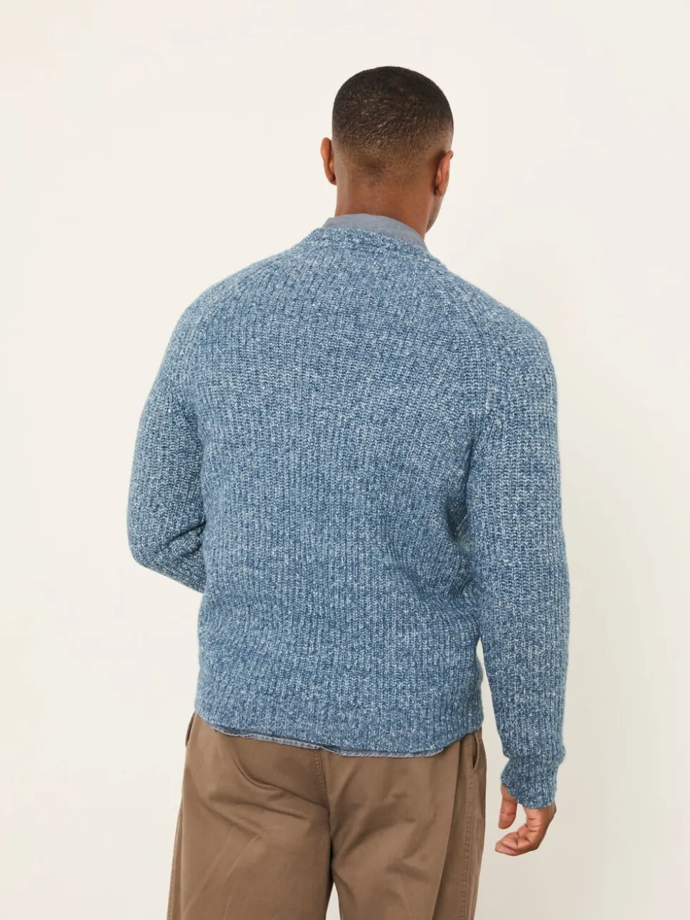 Blauw - FatFace Knitted Crew Neck Jumper