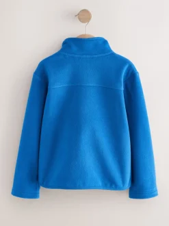 Blauw - Fleece jack met rits en zakken (3-16 jr)