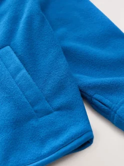 Blauw - Fleece jack met rits en zakken (3-16 jr)