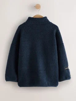 Blauw - Fleecejack met ritssluiting (3-16jr)