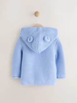 Blauw - Gebreid babyvest (0 mnd- 2 jr)