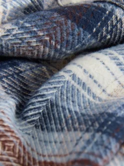 Blauw - Geruite shacket met borgvoering (3mnd -7jr)