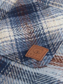 Blauw - Geruite shacket met borgvoering (3mnd -7jr)