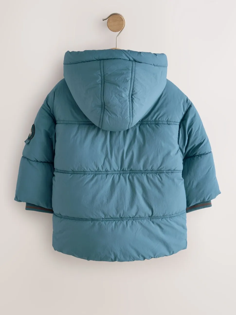 Blauw - Gewatteerde, regenbestendige jas met borgvoering (3mnd-7jr)