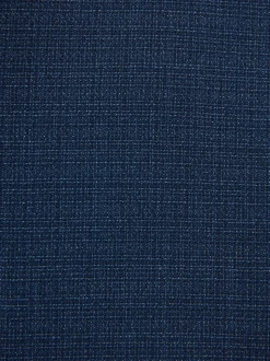 Blauw - Gilet van getextureerde wolmix