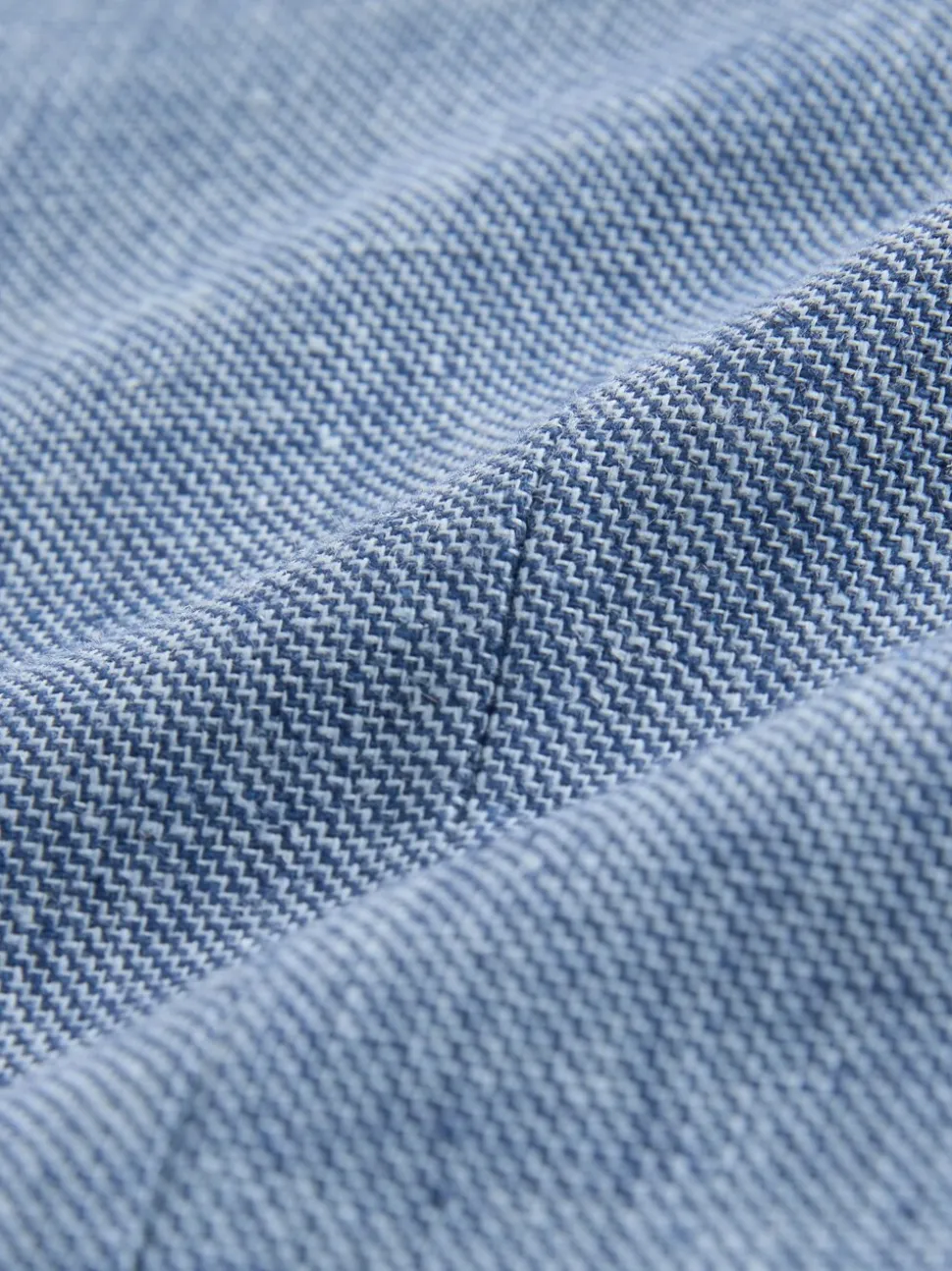 Blauw - Gilet van linnenmix met textuur