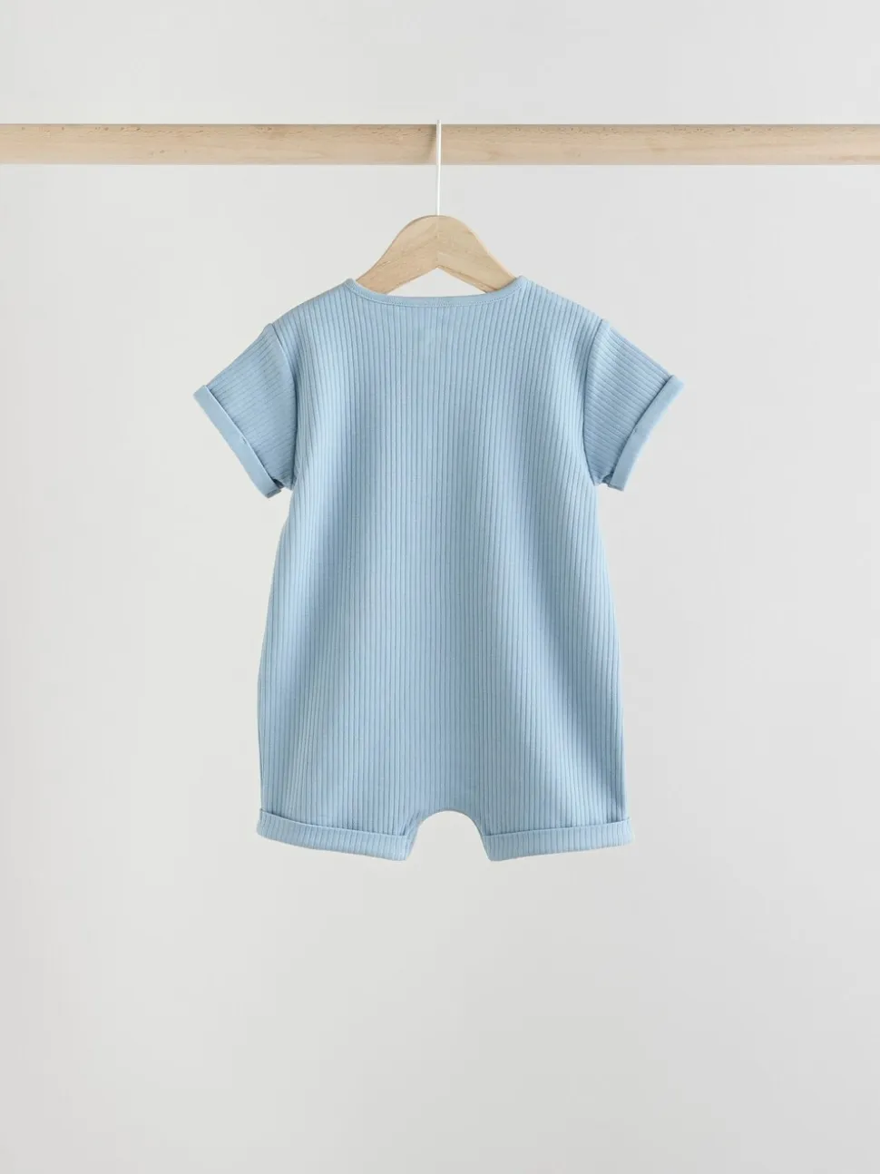 Blauw - Grootvader Knopen bij de hals 4 set Baby Rompertjes