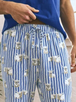 Blauw - Hamish the Highland Cow Jersey Short Sleeve Pyjamas Set
