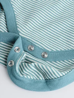 Blauw - Hamish-rompertjes met lange mouwen, 3 stuks