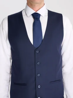 Blauw - Harry Brown Raffi Slim Fit Suit Waistcoat