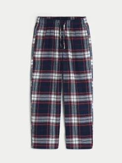 Blauw - Hollister Flannel Check Pyjama Bottoms