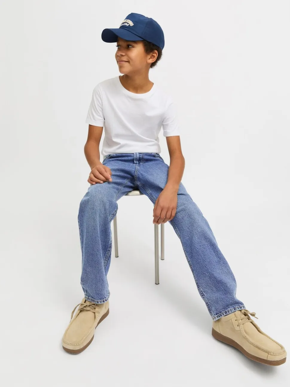 Blauw - JACK & JONES Junior Chris Relaxed Fit Jeans