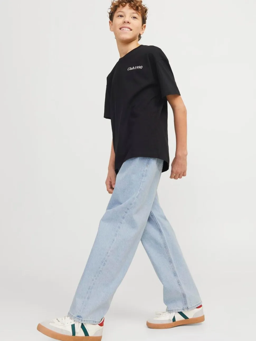 Blauw - JACK & JONES Junior Baggy Fit Alex Jeans