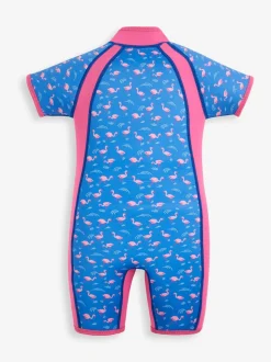 Blauw - JoJo Maman Bébé Floral Print Junior Wetsuit