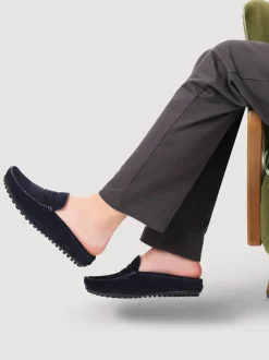 Blauw - Jones Bootmaker Zap Leather Mule Slippers