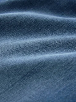 Blauw - Klassieke stretchjeans met standaard taps toelopende pasvorm
