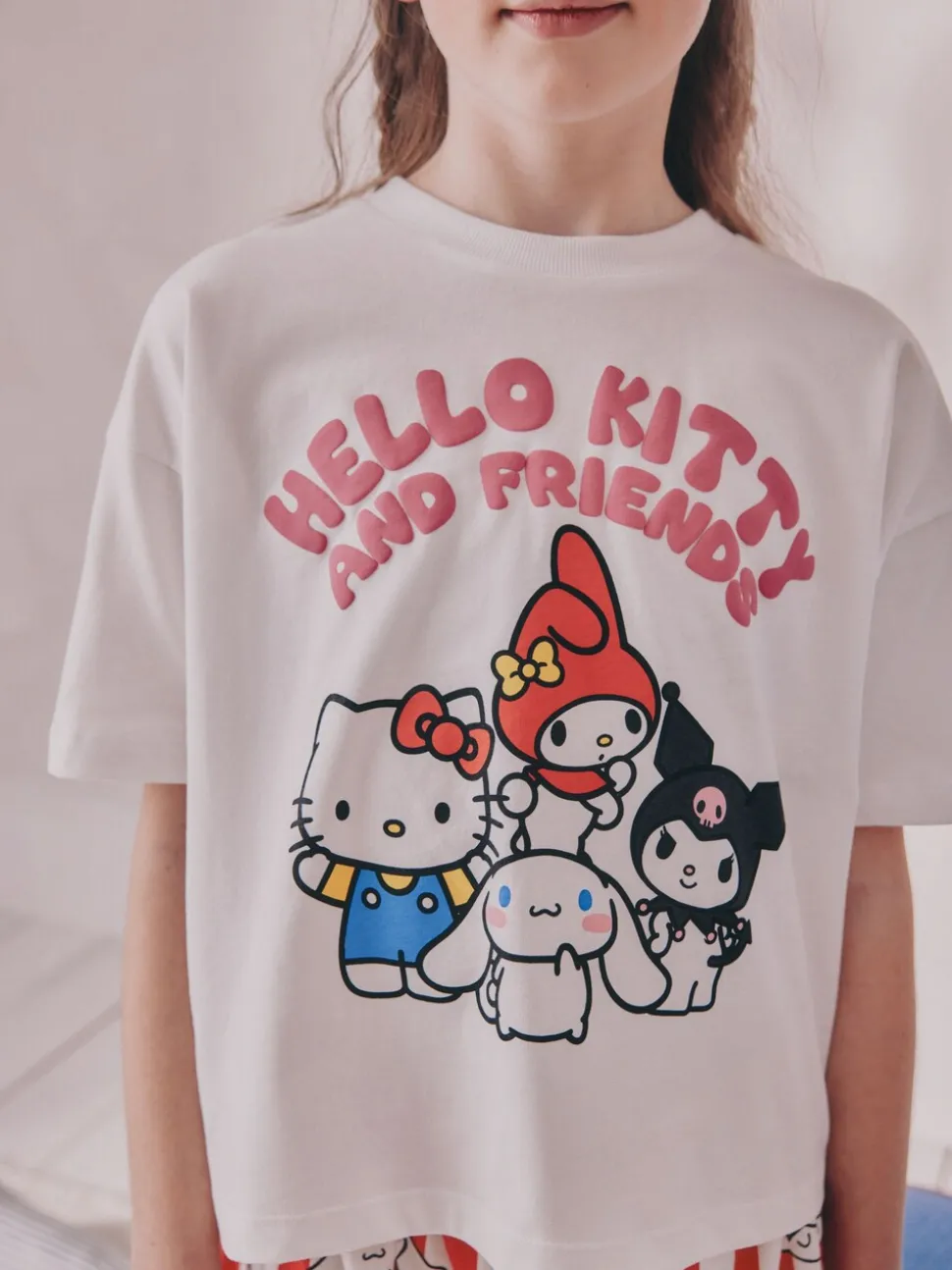 Blauw - Korte Hello Kitty pyjama's 2 set (3-14jaar)