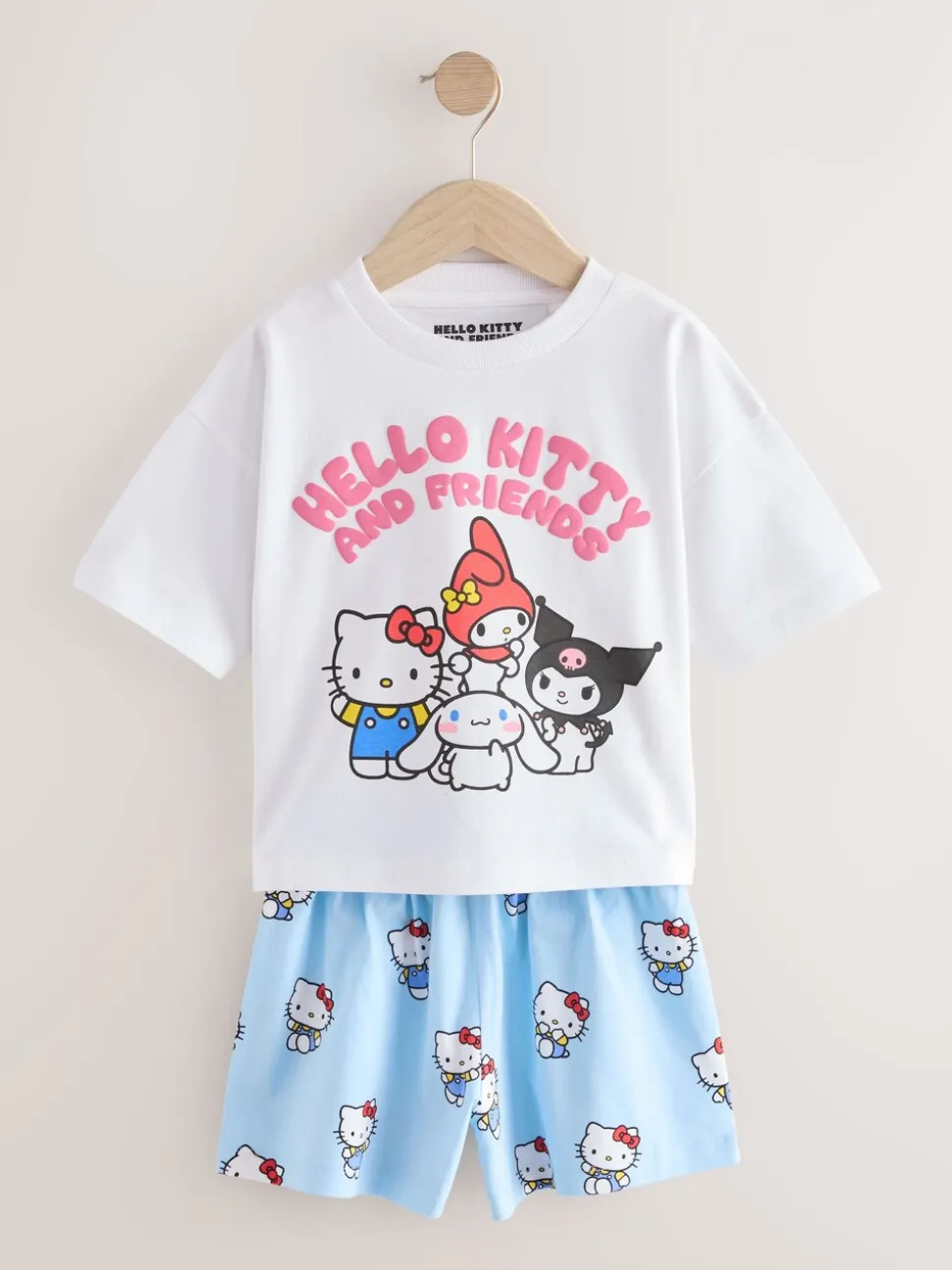 Blauw - Korte Hello Kitty pyjama's 2 set (3-14jaar)