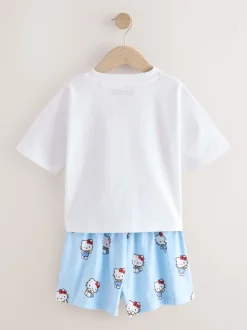 Blauw - Korte Hello Kitty pyjama's 2 set (3-14jaar)