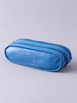 Blauw - Lakeland Leather dubbele brillenkoker