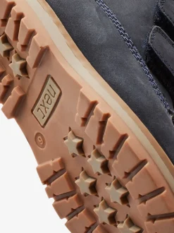 Blauw - Leren Thermal gevoerde Thinsulate werklaarzen met klittenbandsluiting