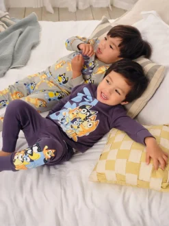 Blauw - License Bluey Snuggle Pyjamas 2 Pack (12mths-8yrs)
