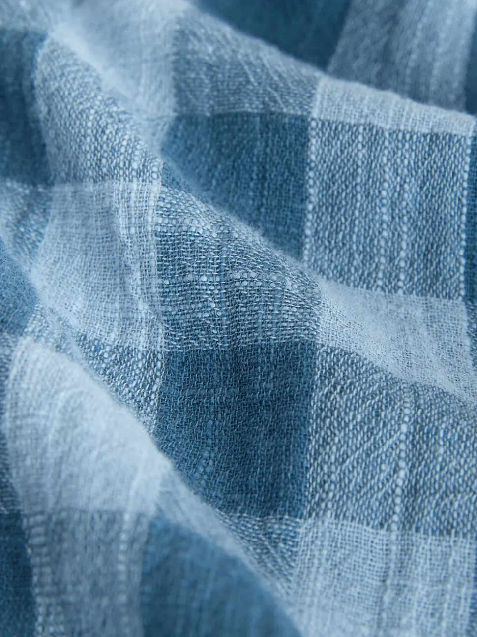 Blauw - Long Sleeve Check Hooded Shirt (3mths-7yrs)
