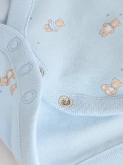 Blauw - Long Sleeved Baby Bear Bodysuit