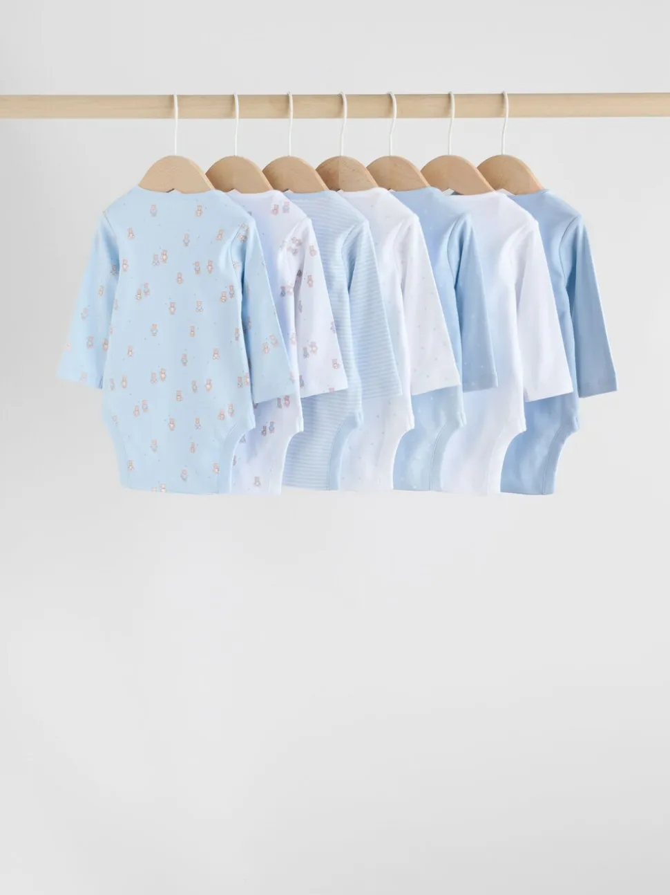 Blauw - Long Sleeved Baby Bear Bodysuit