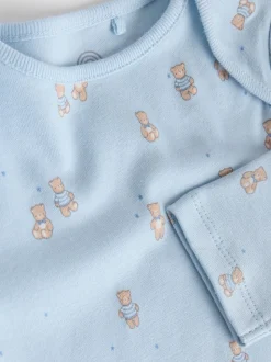Blauw - Long Sleeved Baby Bear Bodysuit