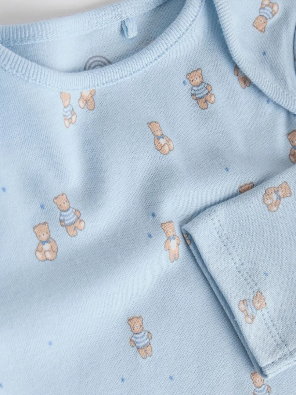 Blauw - Long Sleeved Baby Bear Bodysuit