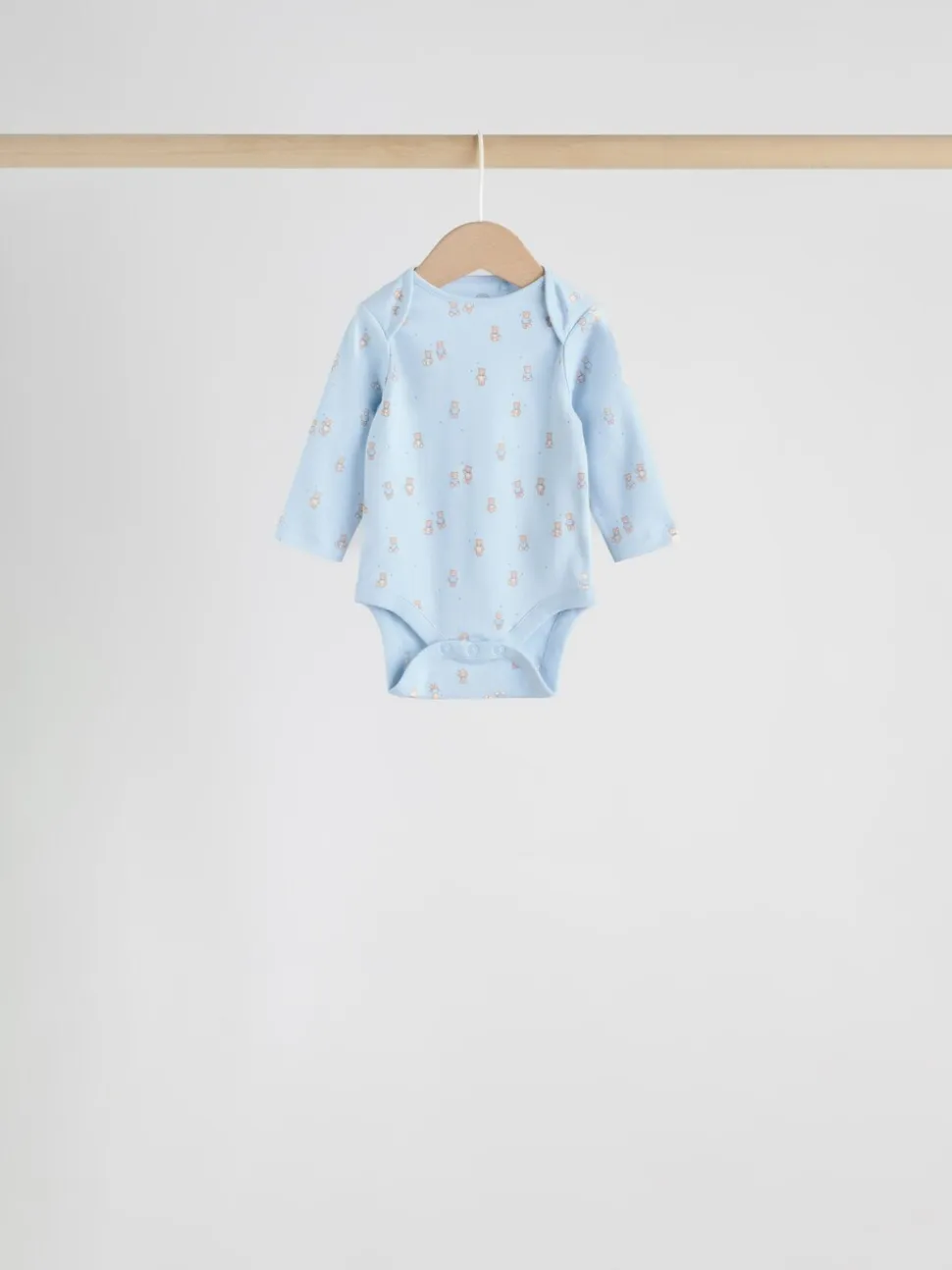 Blauw - Long Sleeved Baby Bear Bodysuit